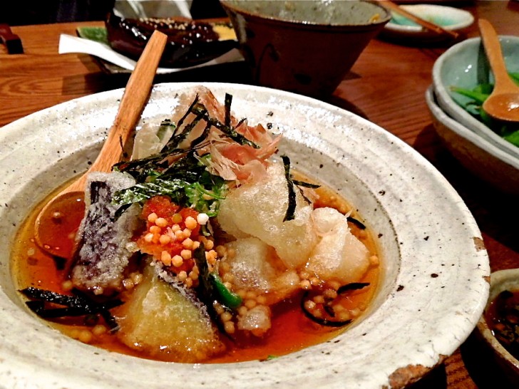 ナスと餅の揚げ出し♪