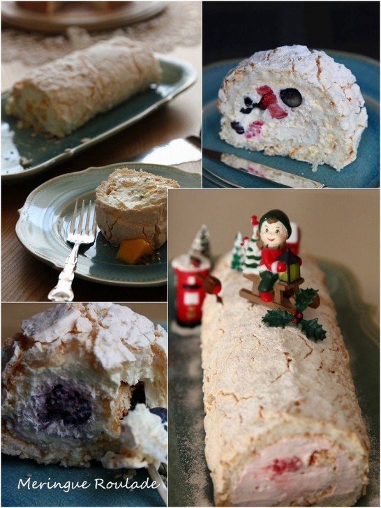白いメレンゲのロールケーキはクリスマスにもぴったり☆